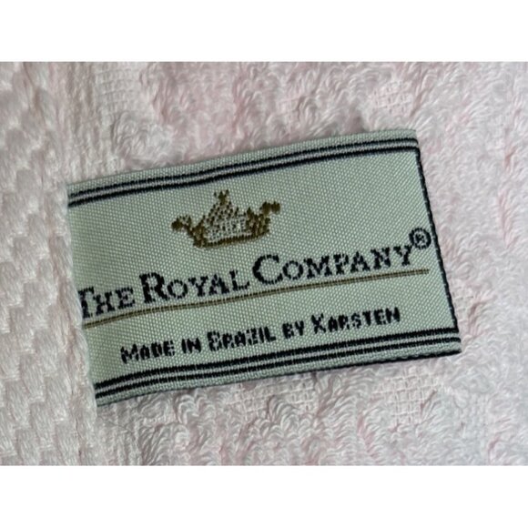 The Royal Company by Karsten 2 Luxury Pink Jacquard Bath Towels 50 x 30" Thick - Picture 6 of 11